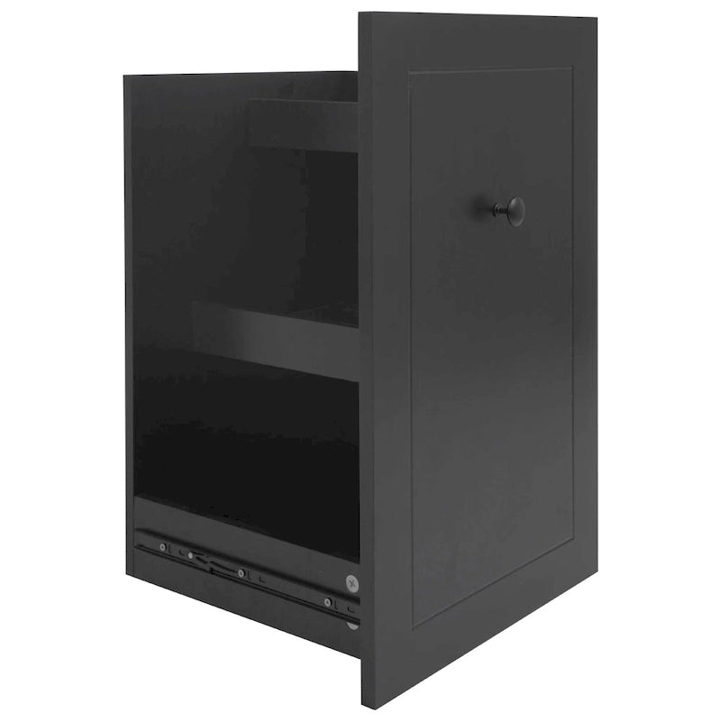 53.9 Width Rolling Kitchen Island with Drop Leaf and 3 Tier Pull Out Cabinet