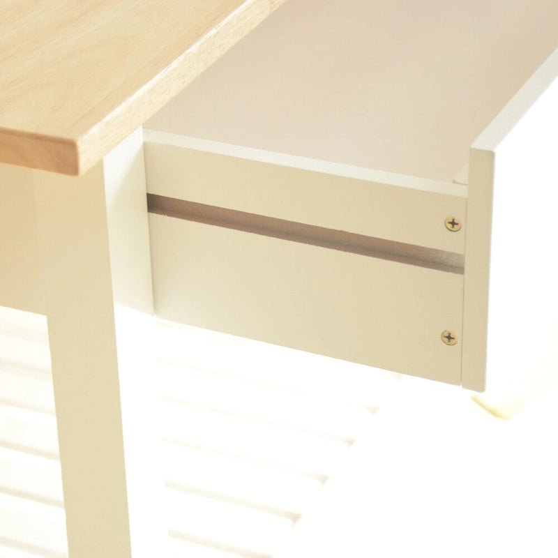 MDF Kitchen Cart with Two Lockable Wheels