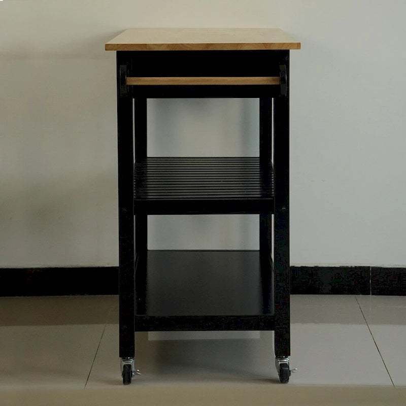 MDF Kitchen Cart with Two Lockable Wheels