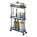 Yamazaki Home Rolling Cart, Steel, Holds 6.6 lbs, Wheels