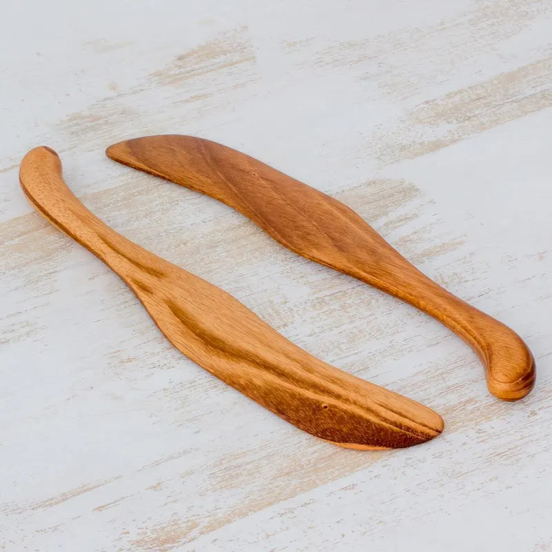 Novica Handmade Peten Cooking Wood Spatulas (Pair)