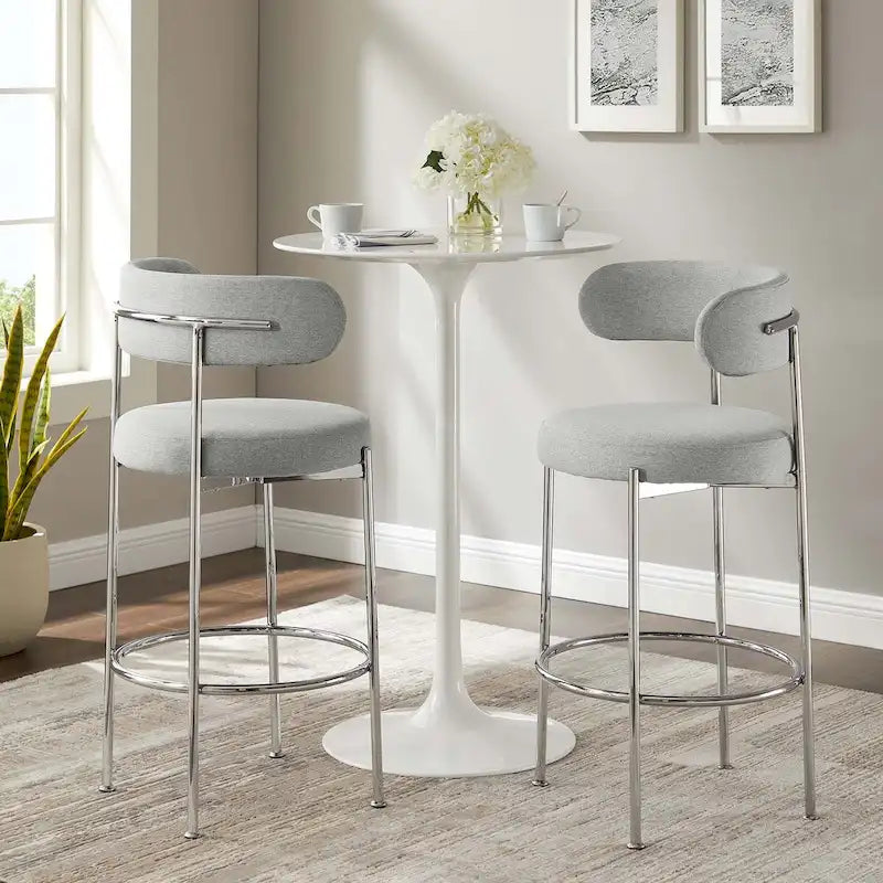 Albie Fabric Bar Stools - Set of 2