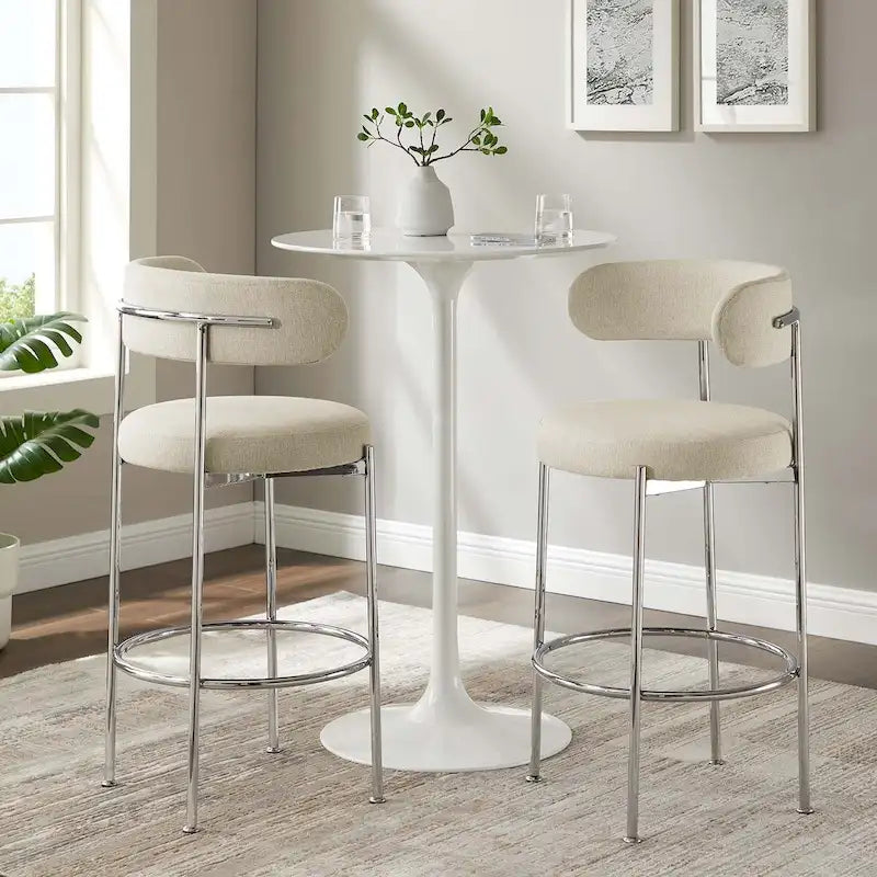 Albie Fabric Bar Stools - Set of 2