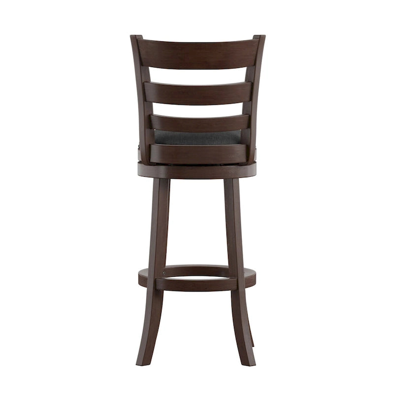Verona Linen Ladder Back Swivel Bar Stool by iNSPIRE Q Classic