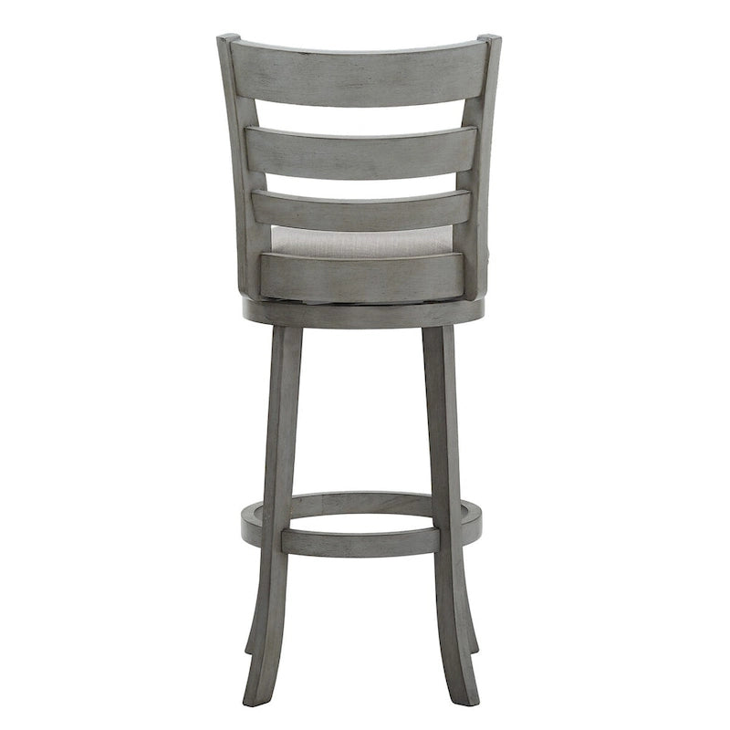 Verona Linen Ladder Back Swivel Bar Stool by iNSPIRE Q Classic