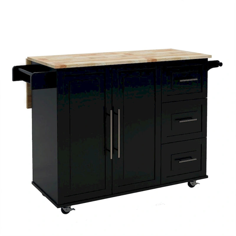 Kitchen Island with Spice Rack