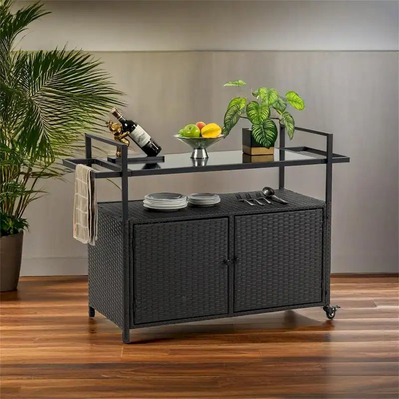 Patio Wine Serving Cart