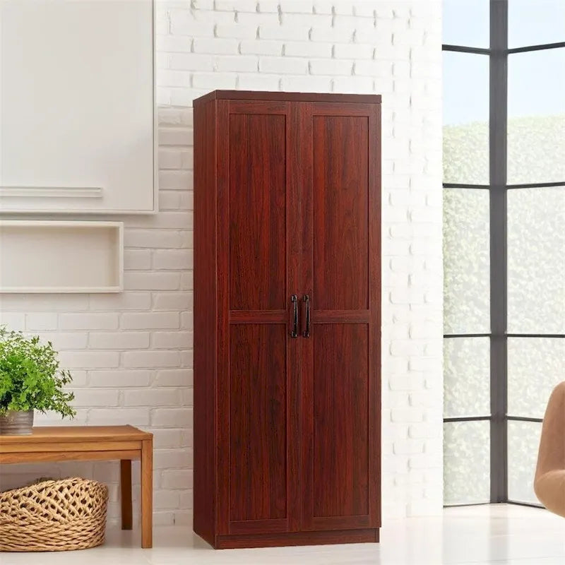 Freestanding Storage Cabinet with 2 Adjustable Shelves and Door - N/A