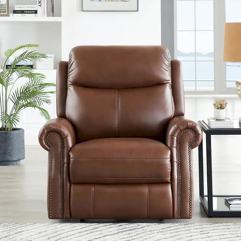 Hydeline Royce Zero Gravity Power Recline and Headrest Top Grain Leather Recliner