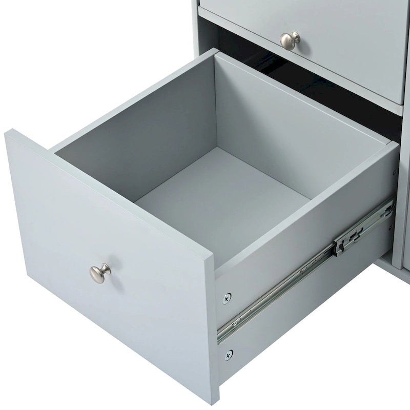 Kitchen Island with Drop Leaf, LED Light