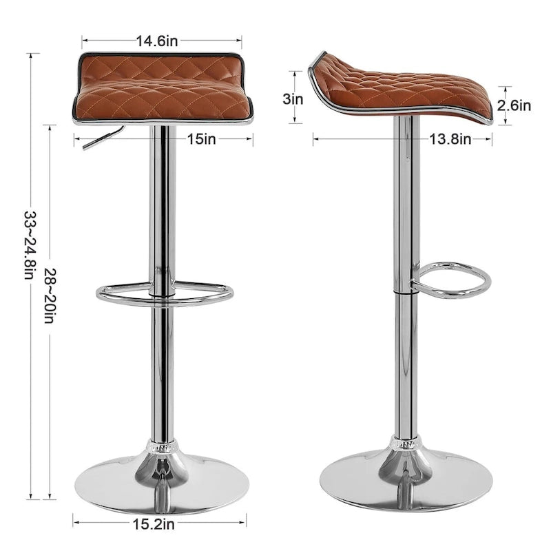 Javlergo 5-Piece Console Table and Stool Set, 55.1 Sofa Table with USB Charging Station and 4 Adjustable Swivel Chairs