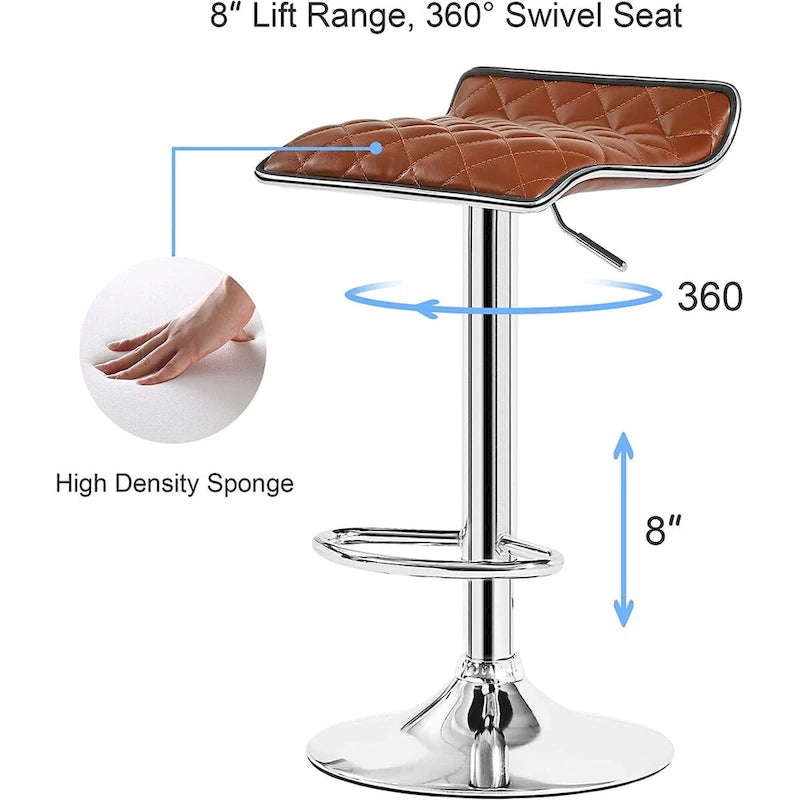 Javlergo 5-Piece Console Table and Stool Set, 55.1 Sofa Table with USB Charging Station and 4 Adjustable Swivel Chairs