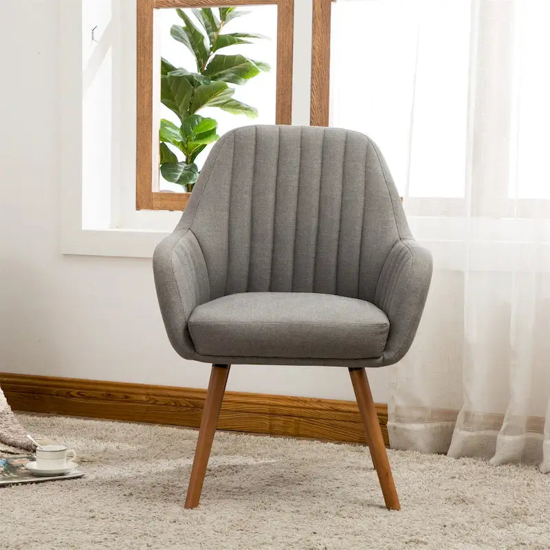 Contemporary Fabric Upholstered Accent Chair
