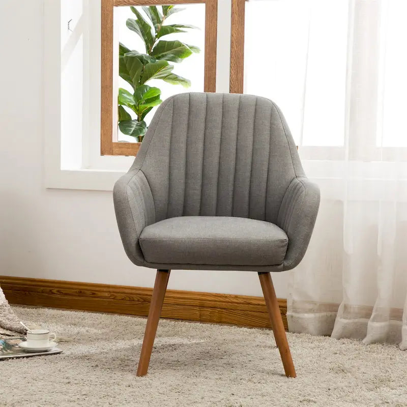 Contemporary Fabric Upholstered Accent Chair
