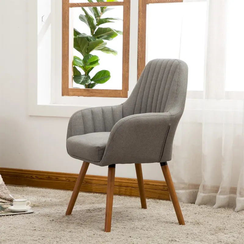 Contemporary Fabric Upholstered Accent Chair