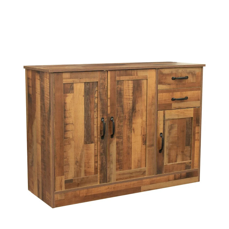 Modern Wood Buffet ,Sideboard with 3 Doors and 2 Drawers
