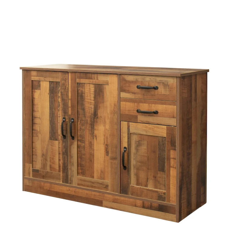 Modern Wood Buffet ,Sideboard with 3 Doors and 2 Drawers