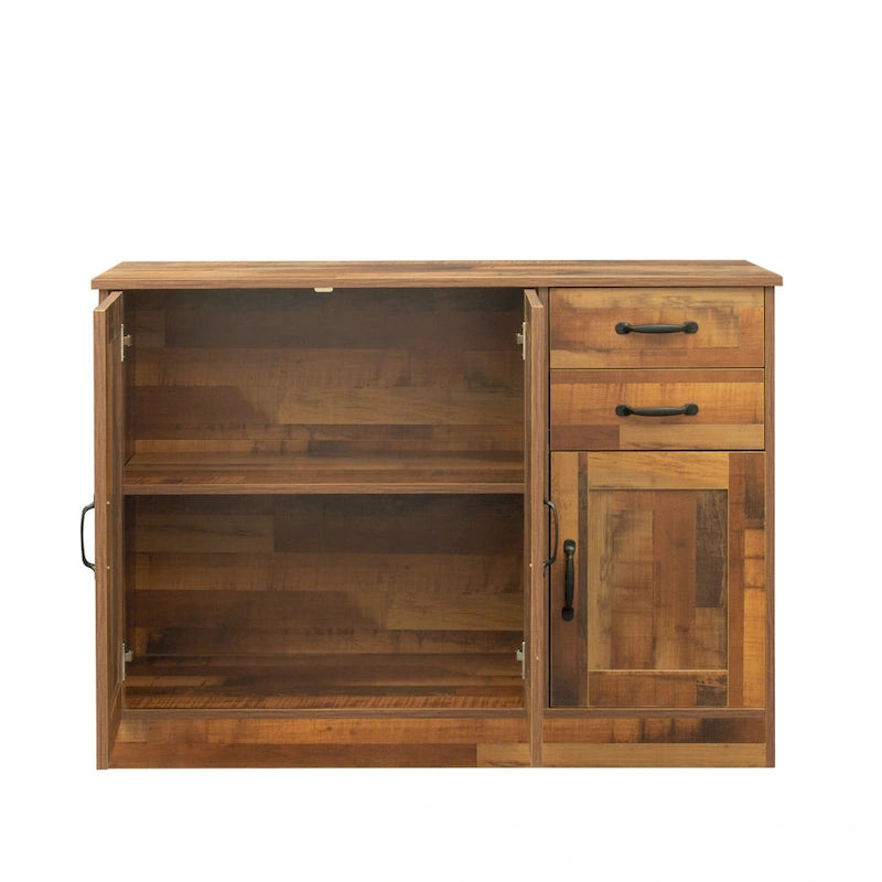 Modern Wood Buffet ,Sideboard with 3 Doors and 2 Drawers