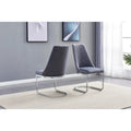 Best Quality Furniture Tufted Dining Side Chairs Chrome Base