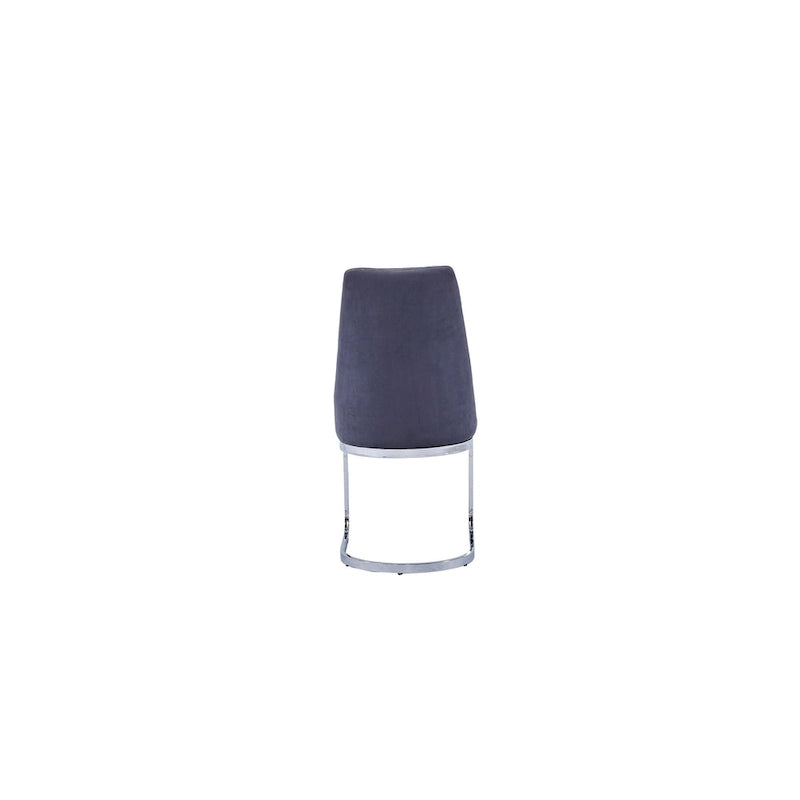 Best Quality Furniture Tufted Dining Side Chairs Chrome Base
