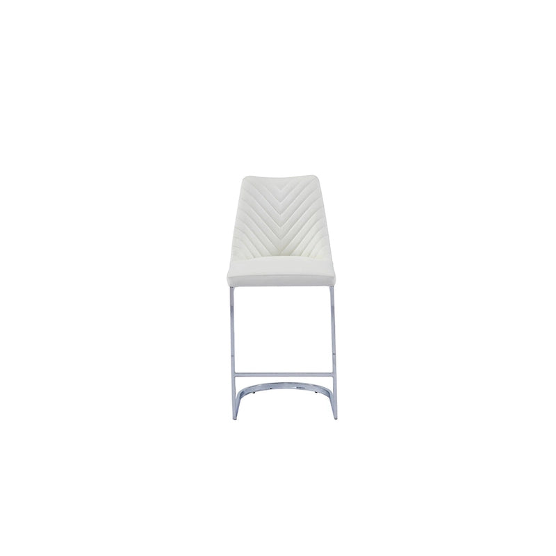 Best Quality Furniture Tufted Dining Side Chairs Chrome Base
