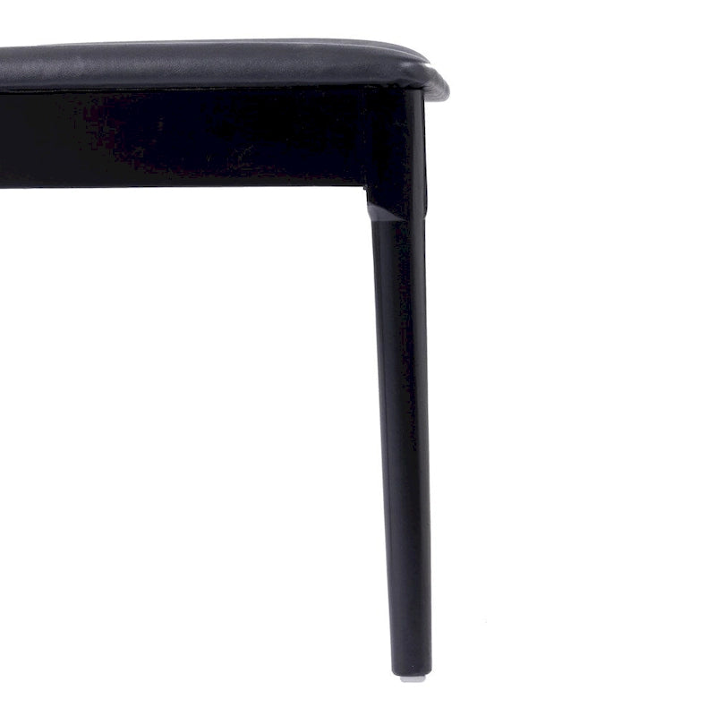 Commercial Solid Wood Dining Chair with Vinyl Padded Seat - Set of 2