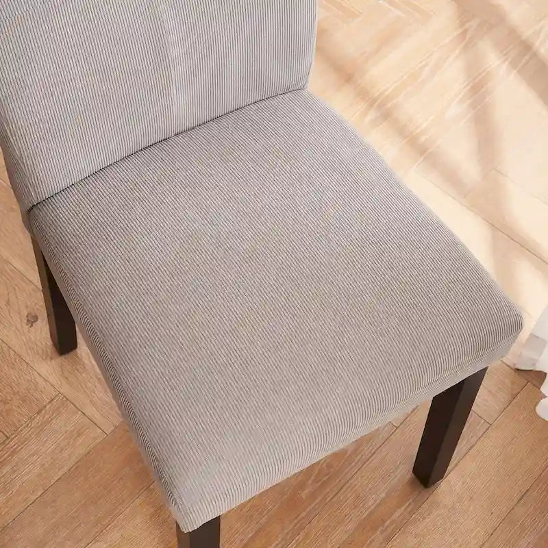 Set of 2 Fabric Upholstered Simple and Modern Design Tufted Back Dining Side Chair