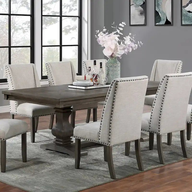 Rectangular Wooden Dining Table with 1 Leaf in Oak