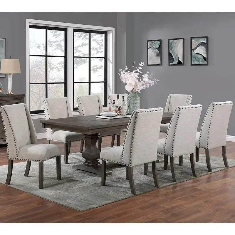 Rectangular Wooden Dining Table with 1 Leaf in Oak