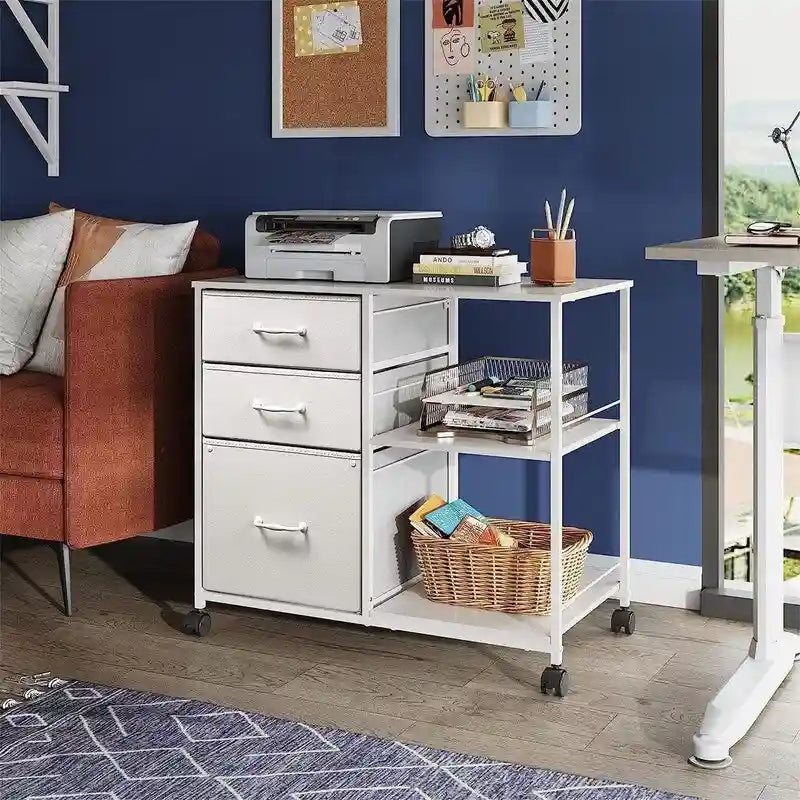 3 Drawer Mobile File Cabinet - 15.75D x 29.53W x 26.77H