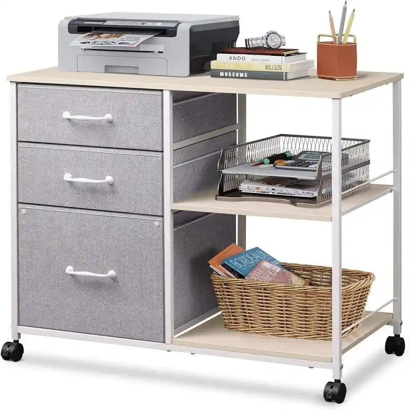 3 Drawer Mobile File Cabinet - 15.75D x 29.53W x 26.77H