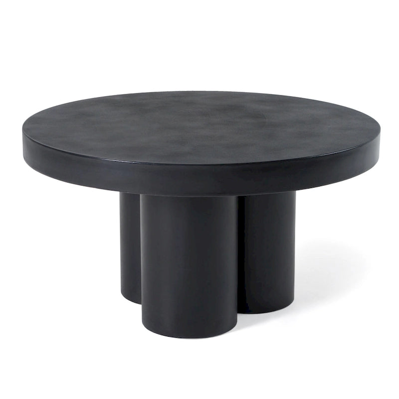 Modrest Bruni Modern Black Concrete Coffee Table