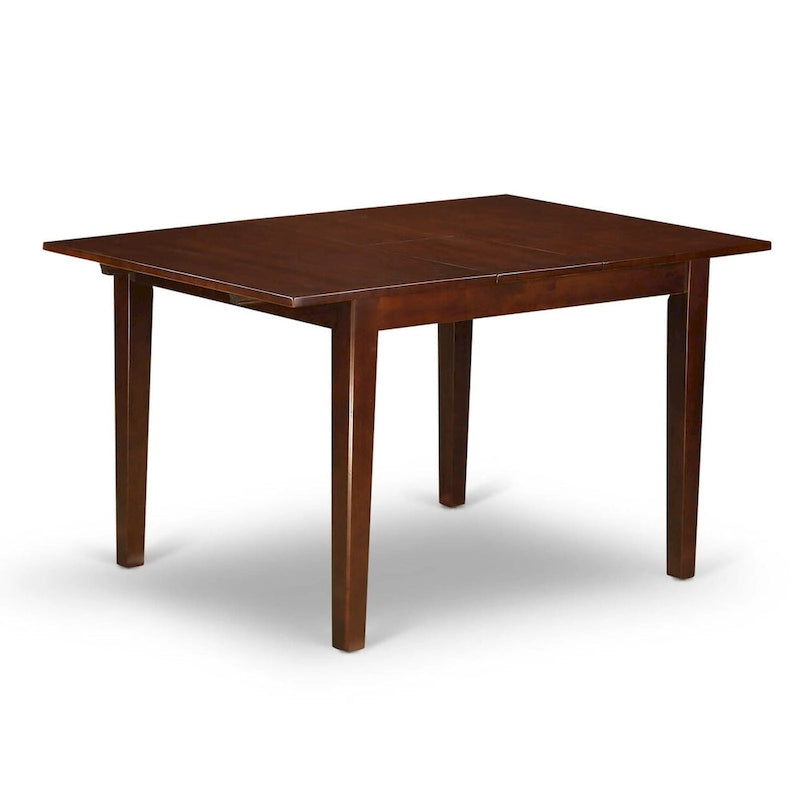 East West Furniture Dining Set Contains a Rectangle Dining Table with Butterfly Leaf and Dining Chairs (Chair Seat Type Options)
