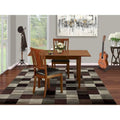 East West Furniture Dinette Set Contains a Rectangle Dining Table and Dining Room Chairs (Chair Seat Type Options)