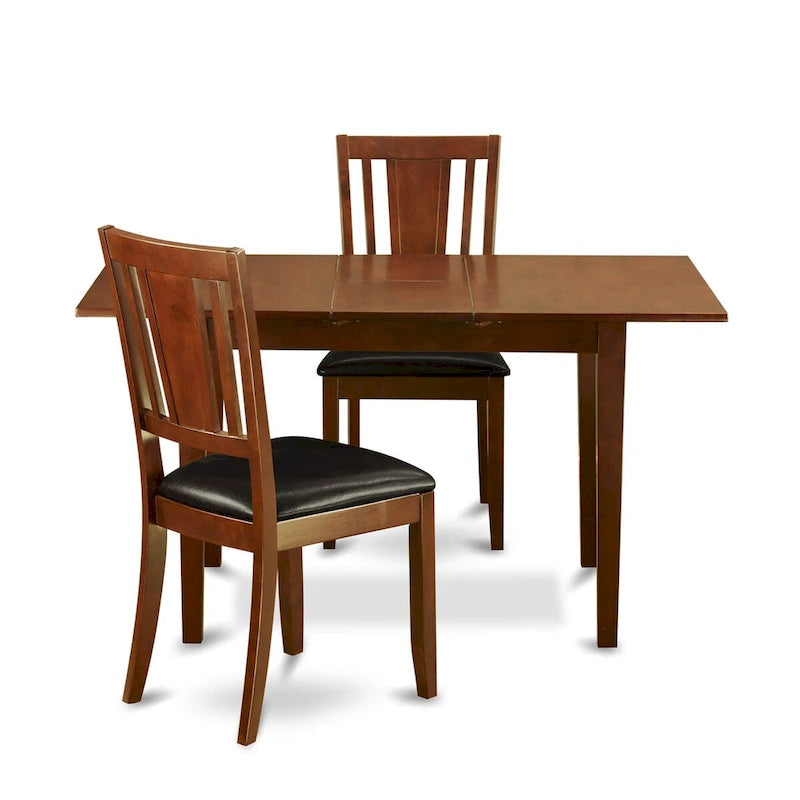 East West Furniture Dinette Set Contains a Rectangle Dining Table and Dining Room Chairs (Chair Seat Type Options)