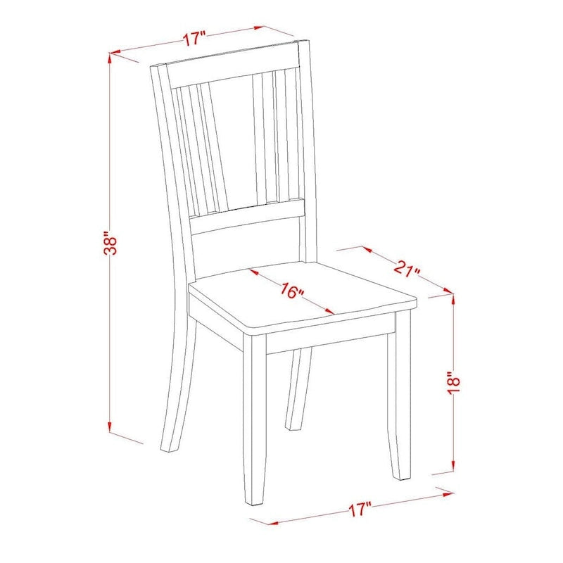 East West Furniture Dinette Set Contains a Rectangle Dining Table and Dining Room Chairs (Chair Seat Type Options)