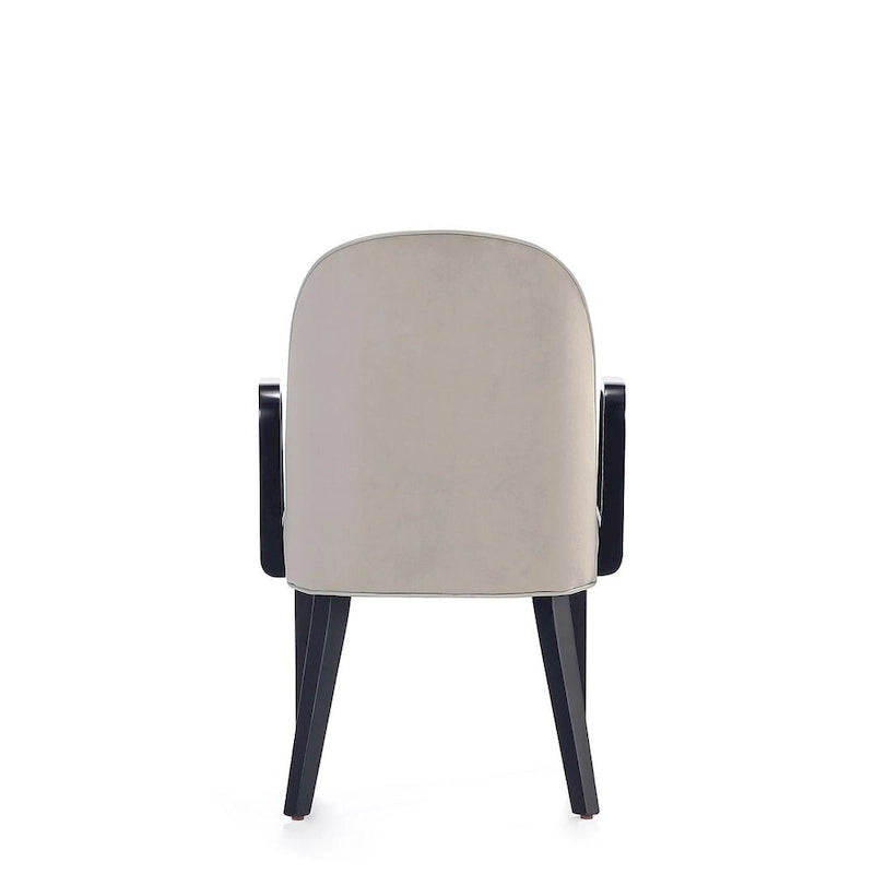 Manhattan Comfort Hillman Modern Leatherette and Velvet Upholstered Dining Arm Chair