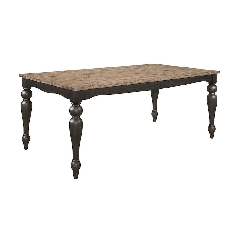 Kyle Brown Brushed and Charcoal Sandthrough 7-piece Dining Set