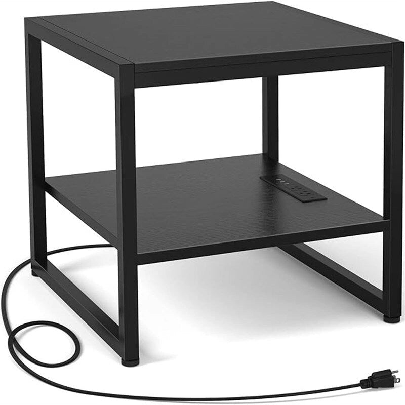 End Table with Charging Station - 20D x 20W x 20.7H