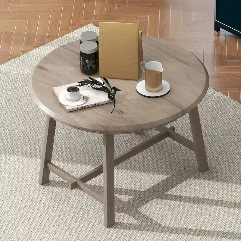 Wood Dining Table Round Extendable Dining Table