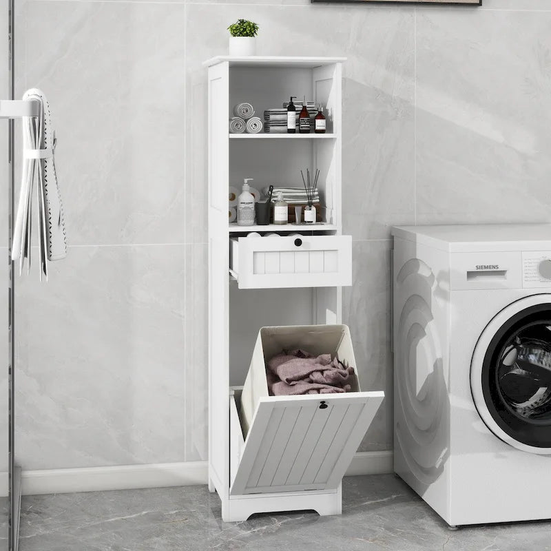 One-Drawer Tilt-Out Laundry Sorter Cabinet