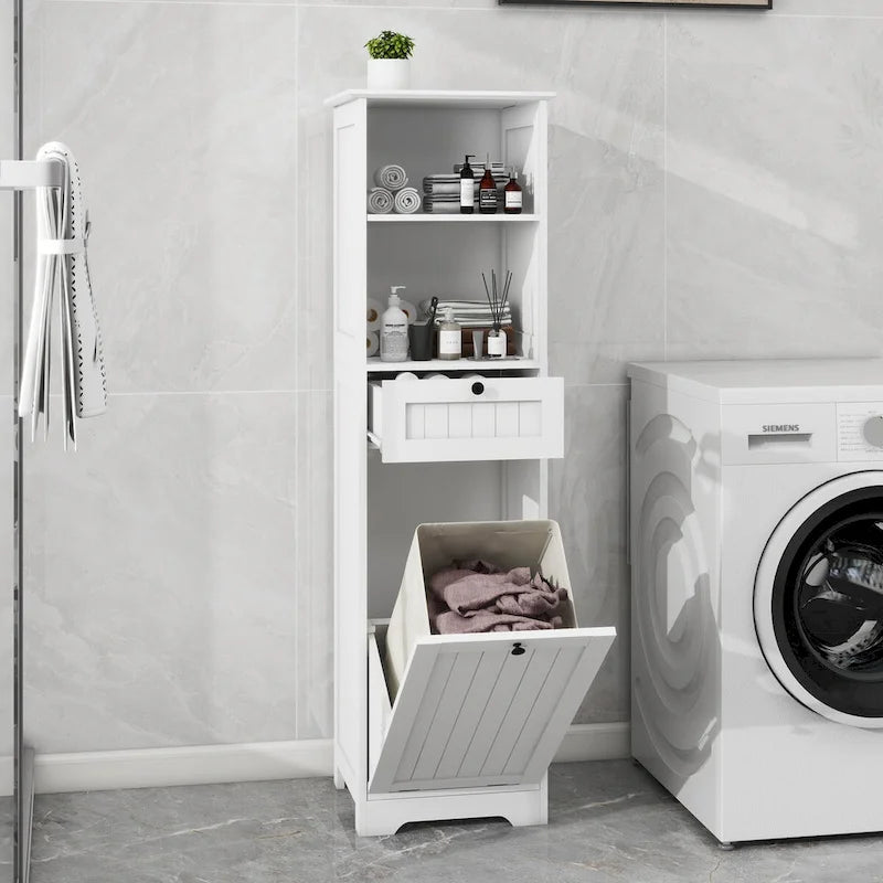 One-Drawer Tilt-Out Laundry Sorter Cabinet