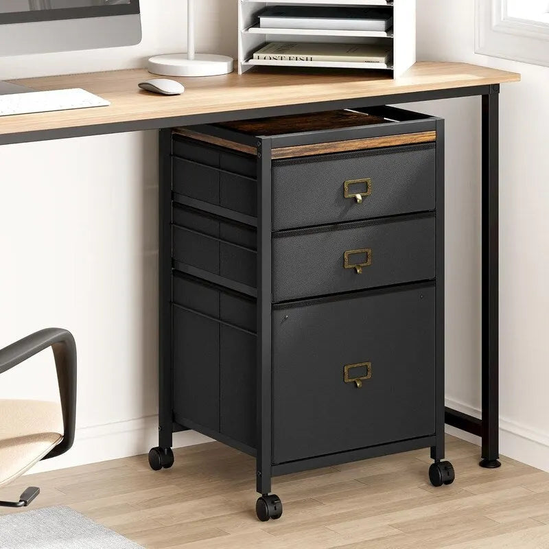 3 Drawer Mobile File Cabinet,with Rolling Wheel and Lock Suit