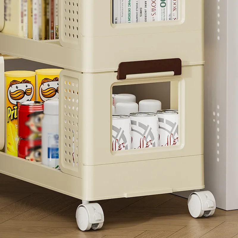 3-Tier Mobile Kitchen Cart with Lockable Wheels